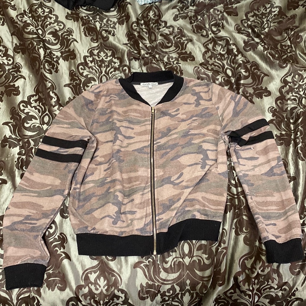 Camo bomber style jacket